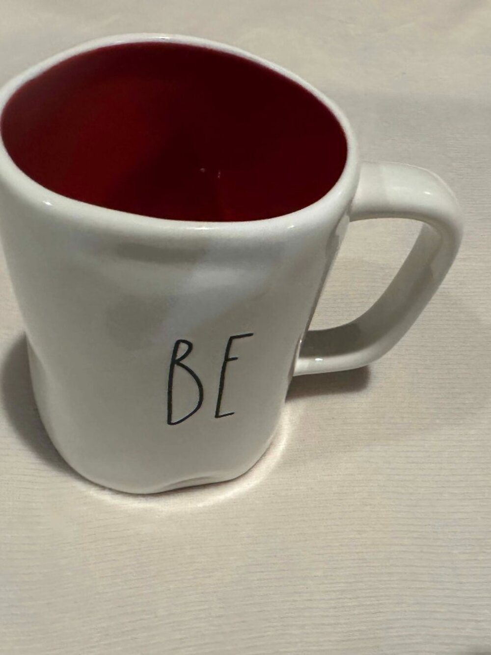 Rae Dunn Be Mine Mug double sided red inside nwt